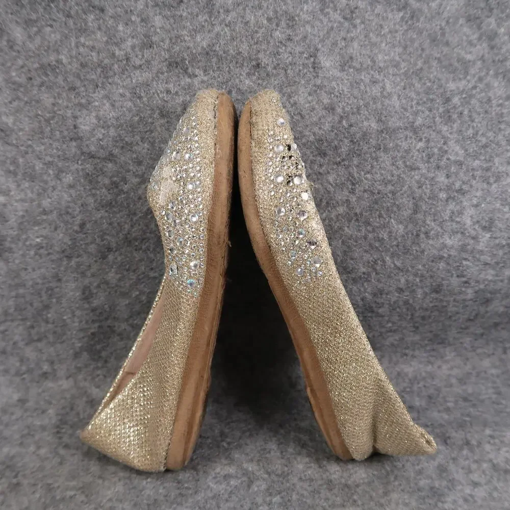 Link Shoes Kids Toddler Girl 10 Ballet Flats Dress Rhinestone Slip On Round Toe